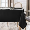 thumbnail image 3 of Rectangle Tablecloth, Waterproof & Stain Resistant Wrinkle Free Fabric Washable Polyester Table Cover for Dining, Party, Outdoor, Camping, Black, 3 of 4