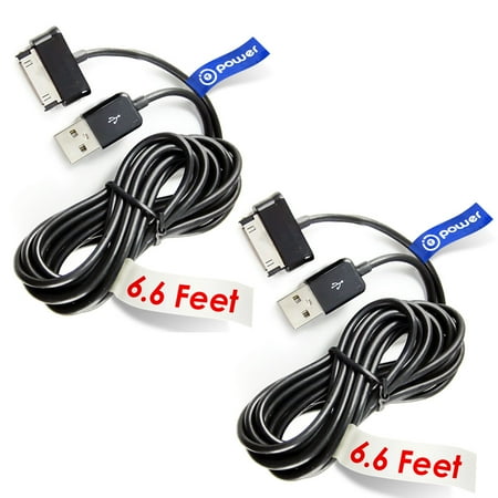 Spare Communication Cable (2 x pcs T-Power 30-pin (6.6 ft Long Cable) for Samsung Galaxy Tab Note 7.0 7.7 8.9 10.1 Galaxy Tab 7