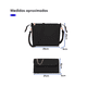 thumbnail image 3 of Set  De Bolsas Bandolera Mujer Cosmetiquera Cartera Negro, 3 of 3