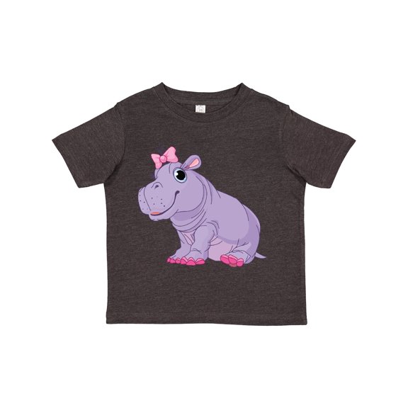 Inktastic Cute Purple Hippo Girls Toddler T-Shirt