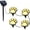Yellow, variant on HAHUT 4 Pack Solar Dog Paw Print Lights with Cord, Decorative Yard Stakes with Lantern, Waterproof Patio Lawn Pathway Lamp Ornaments for Pathway, Lawn,Yard Decor (White Light)