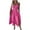Hot Pink, variant on qolati Summer Dresses for Women 2023 Cute Twisted Knot Front Spaghetti Strap Maxi Dress Elegant Hollow Out High Split Hem Prom Cocktail Party Dress