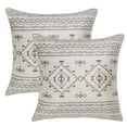 thumbnail image 2 of SAFAVIEH Samira Geometric Pillow, 17" x 17", Beige/Black, Set of 2, 2 of 5