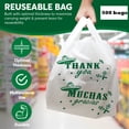 thumbnail image 2 of Thank You Muchas Gracias Print, Plastic Shopping Bags with handles, 500 Count, White, 11.5" x 7.5" x 22", 2 of 5