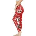 thumbnail image 3 of DISNIMO Christmas Snowflake Dachshund Printed Yoga Pants Leggings for Women Athletic Workout Yoga Pants, High Waist Women's Workout Leggings for Sport, Red, XS, 3 of 6
