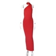 thumbnail image 4 of Ynynloco Wedding Guest Dresses for Women One Shoulder Sleeveless Corset Pleated Backless Maxi Dress for Elegant Party Cocktail, 4 of 7