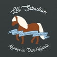 thumbnail image 2 of Lil Sebastian Always in Our Hearts - Funny Mini Horse TV T Shirt - Small - Dark Heather, 2 of 5