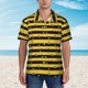 thumbnail image 2 of Fotbe Striped With Bees Camisa Hawaiana para Hombre Unisex – Camisa Casual de Verano con Botones de Manga Corta de Algodón y Lino,Small, 2 of 7