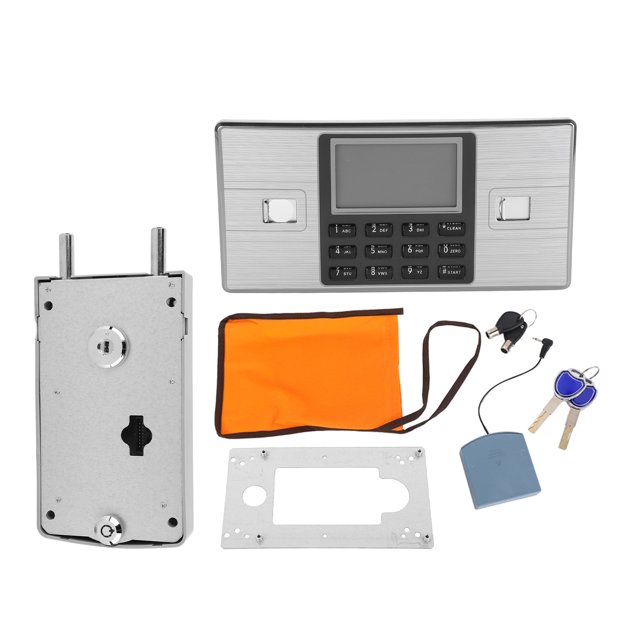 Cerradura de seguridad para archivos de oficina en casa con pantalla LCD y panel cepillado