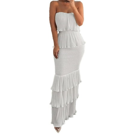 

Booker Women s Bustier Dress Ruffle Dress Fashion Bustier Casual Party Dress