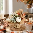thumbnail image 4 of PSVFUJZ 12x11 Inch Fall Artificial Potted, Flowers Table Centerpieces, Rustic Burlap Decor for Table Autumn Thanksgiving Harvest Wedding Holiday Party Home Fireplace Mantle Decor Orange Maple leave, 4 of 6