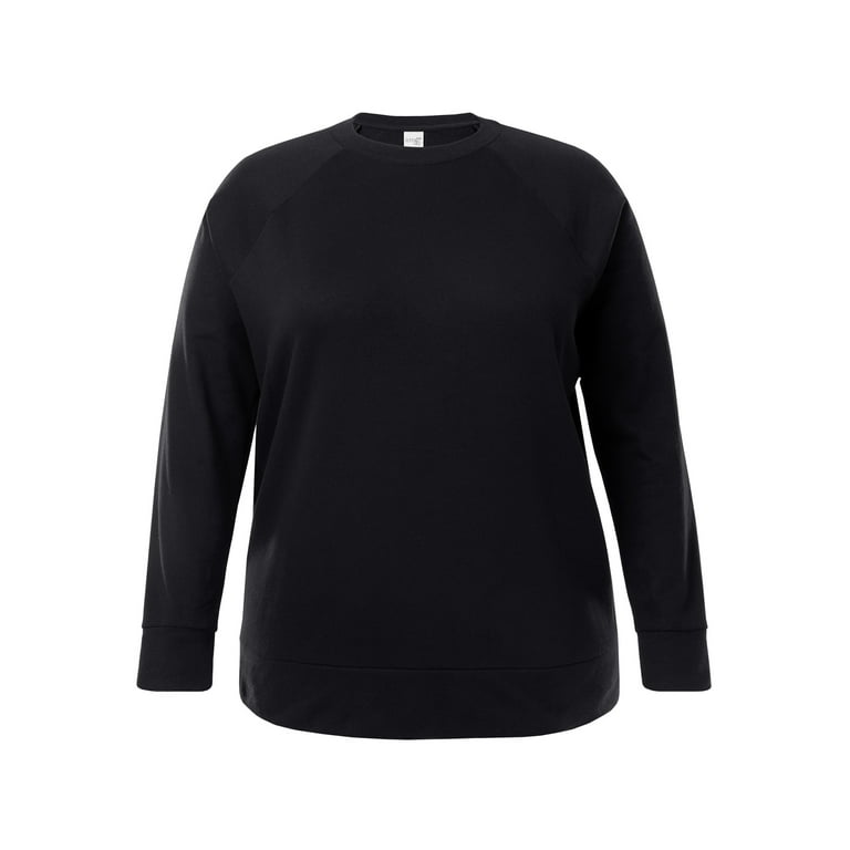Terra Sky Women s Plus Size Cotton Blend Fleece Sweatshirt 3 Pack Walmart