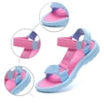 thumbnail image 6 of WAYUTE Girls Sandals Soft Sole Gradient Color Hook and Loop Lightweight Outdoor Design Stylish Beach Shoes for Big Kids Teen,Pink,11 Y-11.5 Y, 6 of 6