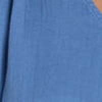 Vestido de algodón de doble tela sin mangas para mujer Time and Tru, tallas XS-XXXL