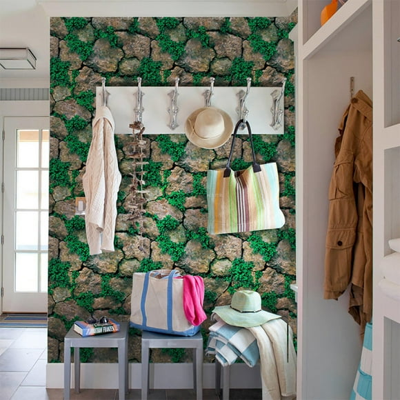Czzoypi Brick Paper Peel and Stick Wallpaper Self-Adhesive Stone Paper Fireplace Kitchen Backsplash Covers