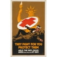 thumbnail image 3 of W.G. Sesser 11x14 Black Modern Framed Museum Art Print Titled - They Fight for You - Protect Them Help the Red Cross Raise $100,000,000 at once (1917), 3 of 5