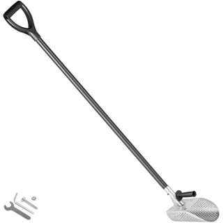 CooB Beach Sand Scoop Scoops Shovel, Metal Detector Hunting Stainless Steel  Tool, Hexahedron Holes, Travel Light Metal Pole (Small Scout +Metal Pole)
