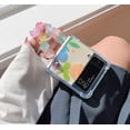 thumbnail image 6 of Women Case for Galaxy Z Flip 4 with Cute Flower Design, Girly Case Strap Case for Samsung Galazy Z Flip 4, Clear Protective Case for Z Flip 4 with Lovely Chain, 6 of 15