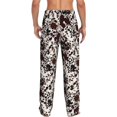 thumbnail image 3 of Daiia Cow Skin Men's Sleep Pant with Pockets and Drawstring,Pajama Pants-Small, 3 of 9