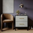 thumbnail image 3 of Sango Shagreen 2-Drawer Black Nightstand - Stylish and Functional, 3 of 8