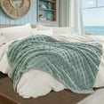 thumbnail image 4 of U by Bedsure Fleece Queen Blanket for Couch - Super Soft Cozy Blankets for Women,Girls, 90x90 inches, Sage Green, 4 of 6