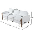 thumbnail image 5 of 83.86" 3-Seater Sofa, Curved Armrest with Integrated Solid Wood Legs, Teddy Velvet Fabric, High Weight Capacity (250 lbs/seat), Durable Solid Wood Frame, 5 of 9