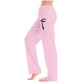 thumbnail image 3 of Stamzod Womens Pajama Pants Summer Cute Print Loose Sleep Pants Sleepwear Soft Casual Pajamas for Women Pink XXXXL, 3 of 6