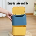 thumbnail image 5 of Feledorashia Press-on Cat Litter Storage Bins, with 50pcs Rubbish Bags, Detachable, Easy to Clean, All-Purpose Desktop Trash Can for Home and Office, 5 of 7