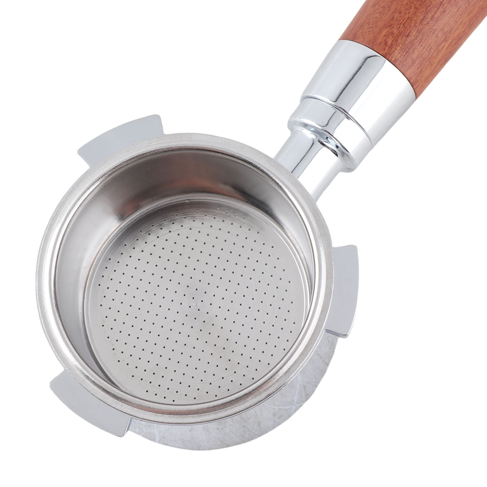 Riousery Bottomless Portafilter 51mm Naked Filter Handle Zinc Alloy Black Rosewood for DELONGHI ECP685 ECP680 Espresso Coffee Maker Parts (9.45 inches / 24 cm)