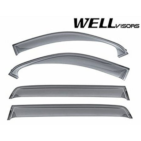 - WellVisors Side Window Wind Deflector Visors - Toyota Tundra Crew Max 2007 2008 2009 2010 2011 2012 2013 2014 2015 2016 Off-Road Series
