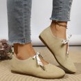 thumbnail image 2 of YOUYEDIAN Mary Jane Shoes Women Versatile Slip On Comfy Fashion Round Toe Lace-up Flats Casual Low Heel Outdoor Walking Shoes, 2 of 5
