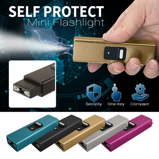 SCZ USB llavero herramienta paralizante recargable con linterna LED linterna automática