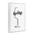 thumbnail image 4 of Stupell Industries Minimal Wine Glass Food & Beverage Painting White Framed Art Print Wall Art, 12 x 18, 4 of 10