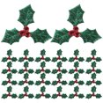 thumbnail image 1 of 100 piezas creativas de Navidad Artificial Berry Green Leaf Pick Plant Costume Tocado Accesorios de decoración para DIY Colgante Adorno (Verde, 5CM), 1 of 5