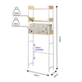 thumbnail image 3 of Organizador para Baño sobre Inodoro de Altura Ajustable con Repisas y Cajas de Tela , Estante Ahorrador de Espacio, 3 of 7