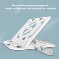 thumbnail image 4 of ziyahi Support Réglable pour Ordinateur Portable, Support Portable en Plastique Antidérapant pour Ordinateur Portable, Support de Refroidissement avec Support pour Téléphone, Rouge Blanc, 4 of 6