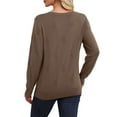 thumbnail image 5 of Ronuti Women's Cropped Knit Sweater Soft Stretch Round Neck Long Sleeve Tops Casual Fall Winter Tops, 5 of 8