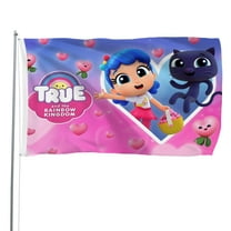 True and the Rainbow Kingdom-themed Printed Flag Perfect gift for fans, friends, and family members, and suitable for indoor and outdoor activities, party decorations.35.4"x59" (90cm×150cm)