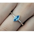thumbnail image 6 of Vintage Natural London Blue Topaz Ring- Sterling Silver Topaz Engagement Ring For Women- Promise Ring- November Birthstone- Anniversary Gift, 6 of 13
