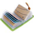 thumbnail image 4 of Green Credit Card Holder Woman Man Leather - 26 Slot, 4 of 5