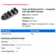 thumbnail image 2 of Front Left Window Switch 1 - Compatible with 2006 BMW 330i Base, 2 of 2