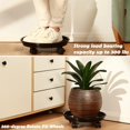 thumbnail image 5 of 5 Packs Large Plant Caddy with PU Wheels 12" Rolling Plant Stands Heavy-duty Plastic Plant Roller Base Pot Movers Plant Saucers on Wheels Indoor Outdoor Plant Dolly with Casters Planter Tray Coaster, 5 of 15