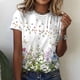 thumbnail image 2 of Camiseta de manga corta suelta con cuello redondo y estampado informal a la moda para mujer Fridja  hjk4358, 2 of 8