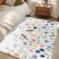 thumbnail image 4 of Spring Flowers Area Rugs 4'x6', Washable Small Throw Rugs for Office Bathroom, Colored Birds Country Floral Leaves Botanical Indoor Outdoor Rug Non-Slip Low Pile Carpet Runner Reversible Floor Mats, 4 of 8