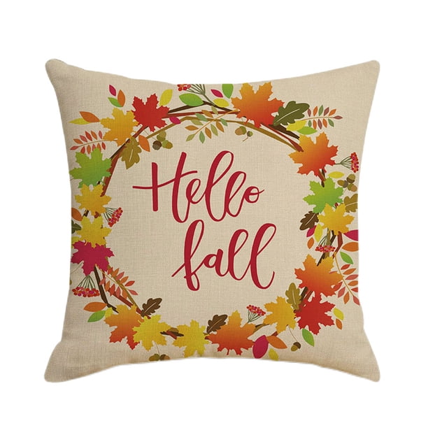 Bearachild Funda de almohada con estampado decorativo de acción de gracias, funda de almohada con patrón surtido, funda de almohada con soporte para la Decoración del hogar dos 21GM15 Bearachild HA060852-02B