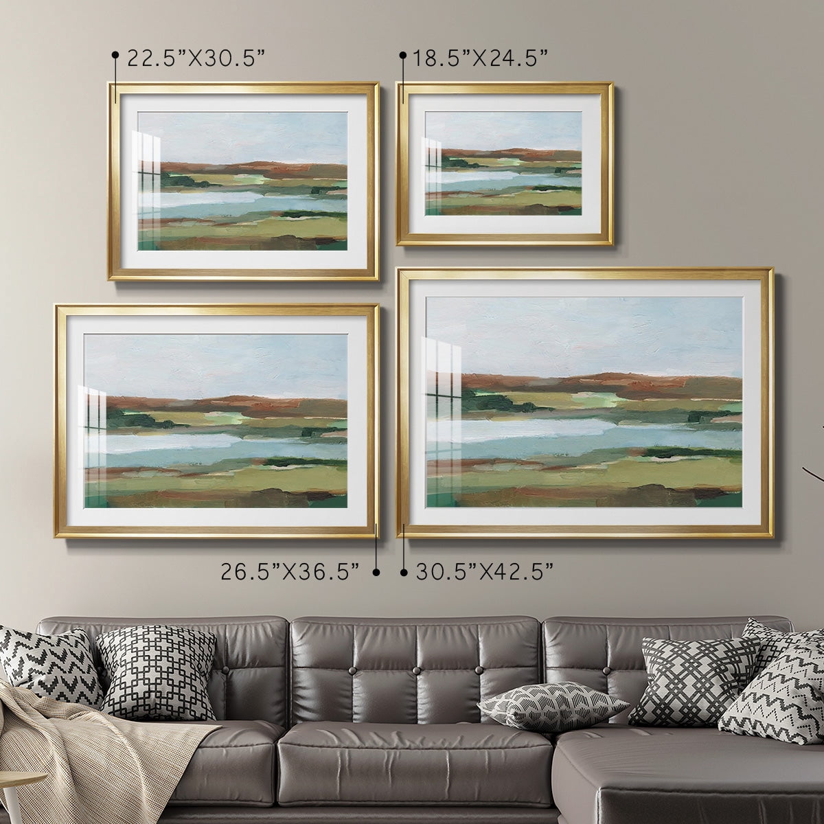 Autumn River Crossing II Premium Framed Print - Ready to Hang