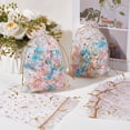 thumbnail image 4 of 50Pcs Organza Bags Gold Stamping Stars White Drawstring Mesh Bags Rectangle Candy Gifts Storage Favor Pouches for Christmas Wedding Party Valentine's Day 5x7 Inch, 4 of 9