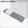 thumbnail image 5 of Compact Knife Organizer Tray for Drawer, 5 Slot Knives Holder Mat, Non-Slip Cutlery Storage Solution, Gray and White Kitchen Insert, Fits up to 15 in（30 cm）Drawers, 5 of 5