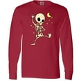 thumbnail image 3 of Inktastic Cute Dancing Skeleton Long Sleeve T-Shirt, 3 of 5