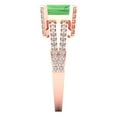 thumbnail image 3 of 2.45 ct Emerald Cut Simulated Green Diamond Solitaire with Simulated Diamond Accents 18K Rose Gold Womens Engagement Ring, 3 of 5